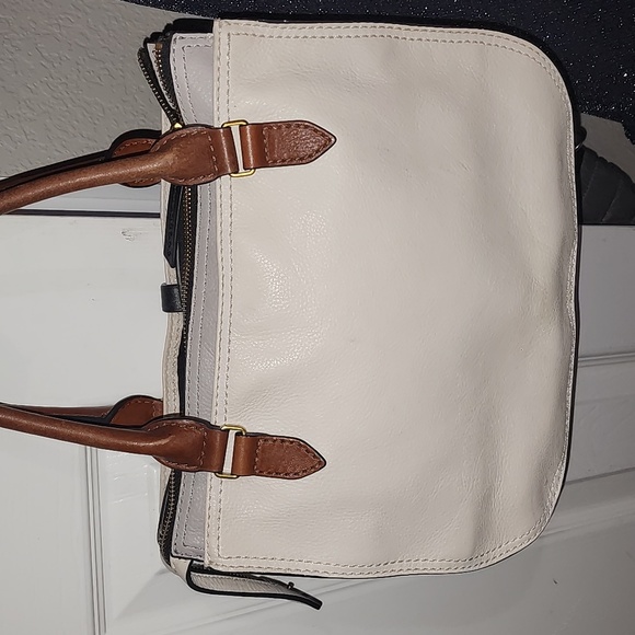 Fossil Ryder  color block leather satchel purse - Picture 4 of 8